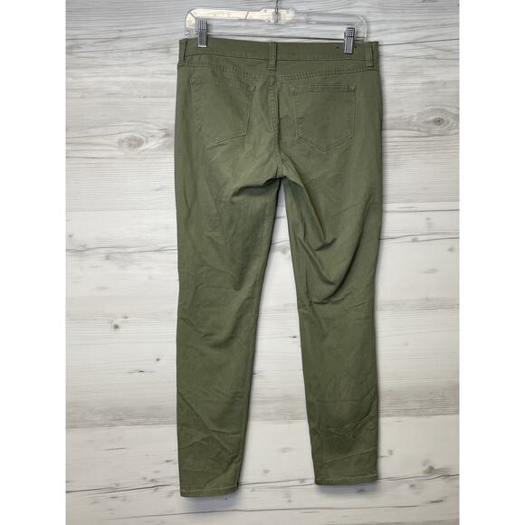 J Crew Jeans Womens 27 Olive Green Stretch Skinny Pants E6687 Mid Rise Casual - Picture 13 of 16